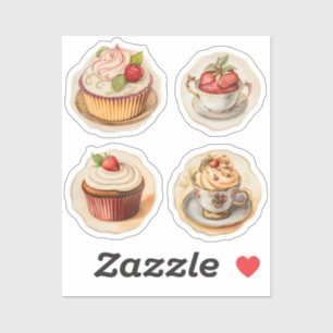 Cupcakes and cups 9 sticker