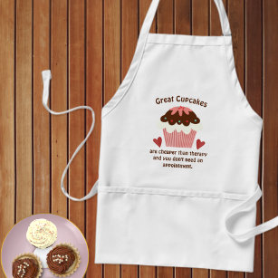 Cupcakes and Hearts Humor Apron