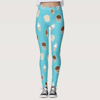 Cupcakes and ice cream sweet cute design leggings