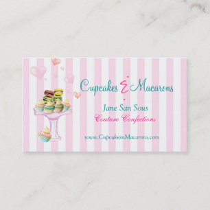 Cupcakes and Macarons Business Card
