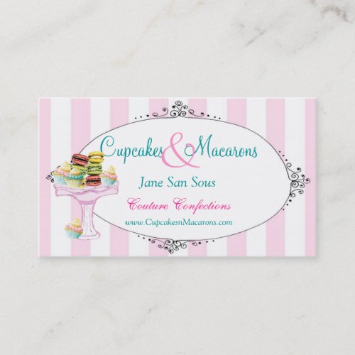 Cupcakes and Macarons Business Card