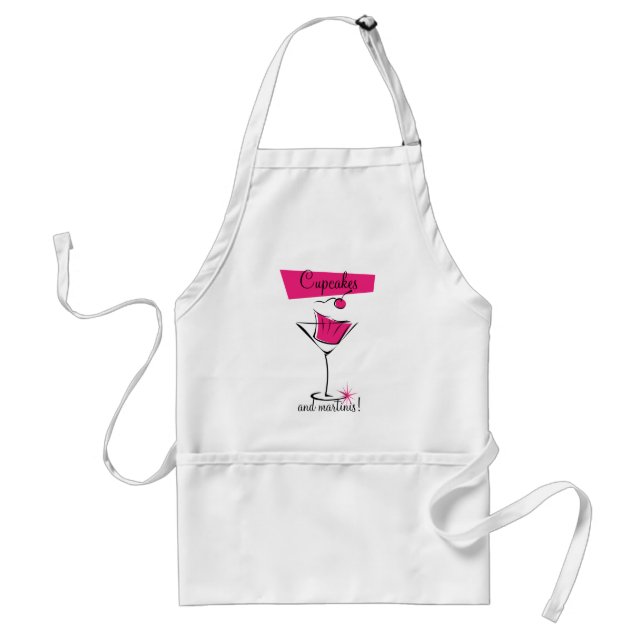 Cupcakes and Martinis! Adult Apron (Front)