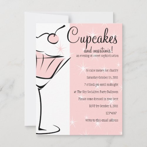 Cupcakes and Martinis Invitation