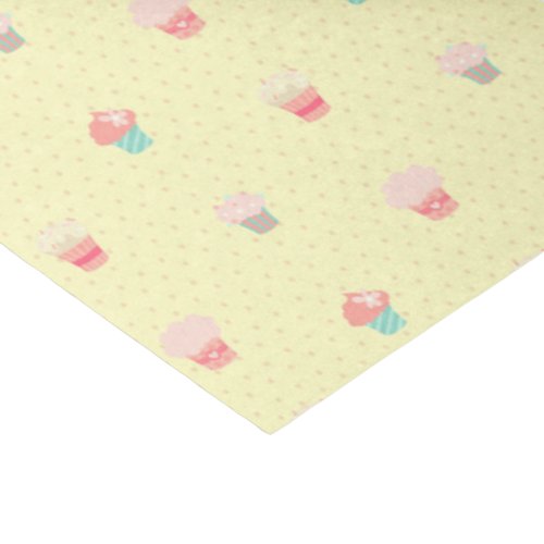 Cupcakes and Polka Dot Cute Pattern Pastel Tissue Paper