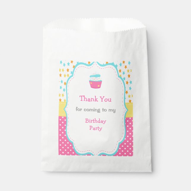 Cupcakes and Sprinkles Favor Bag (Front)