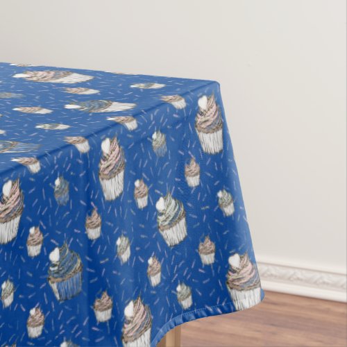 Cupcakes And Sprinkles Table  Tablecloth