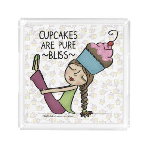 Cupcakes are Pure Bliss Acrylic Tray