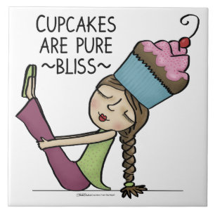 Cupcakes are Pure Bliss Ceramic Tile