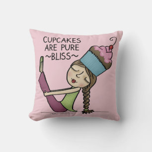 Cupcakes are Pure Bliss Throw Pillow