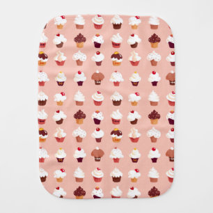 Cupcakes Baby Burp Cloth