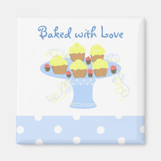 Cupcakes Baked with Love Magnet