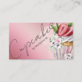 Cupcakes Baker Pink Business Card (Front)