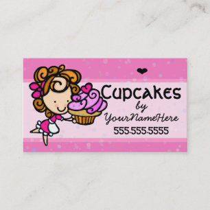 Cupcakes.Bakery.Baking.Dessert.Custom text-color Business Card