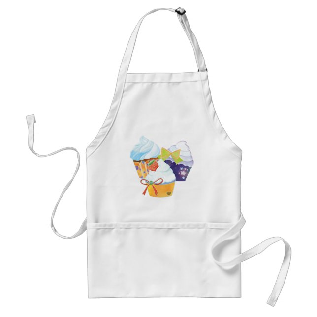 Cupcakes Bakery Chef Business Gift Adult Apron (Front)