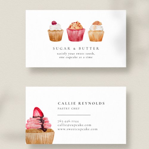 Cupcakes Bakery Pastry Chef Business Card