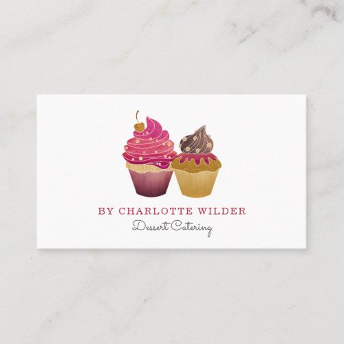 Cupcakes Bakery Pastry Chef Dessert Catering Business Card