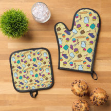 Cupcakes, Baking Utensils, Kitchen Gadgets Pattern