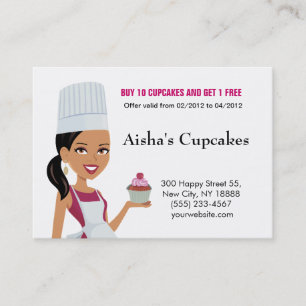 Cupcakes Biz Card with African Am Version
