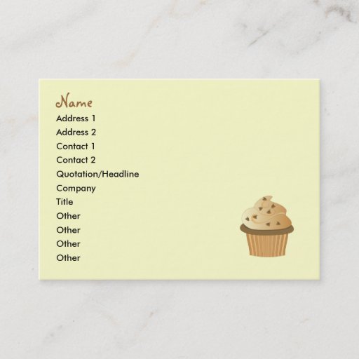Customizable Cupcakes Business Card Template