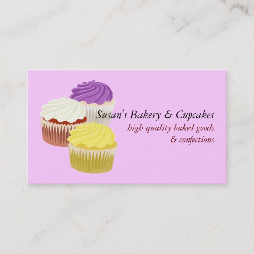 Customizable Cupcakes Business Cards