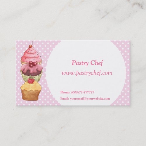 Cupcakes Cakes Pastries  Business Profile Card Business Card Template