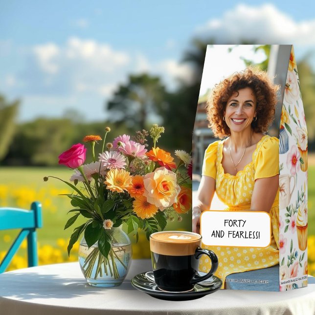 Cupcakes, candles and flowers 40 Birthday photo Roasted Coffee (Creator Uploaded)