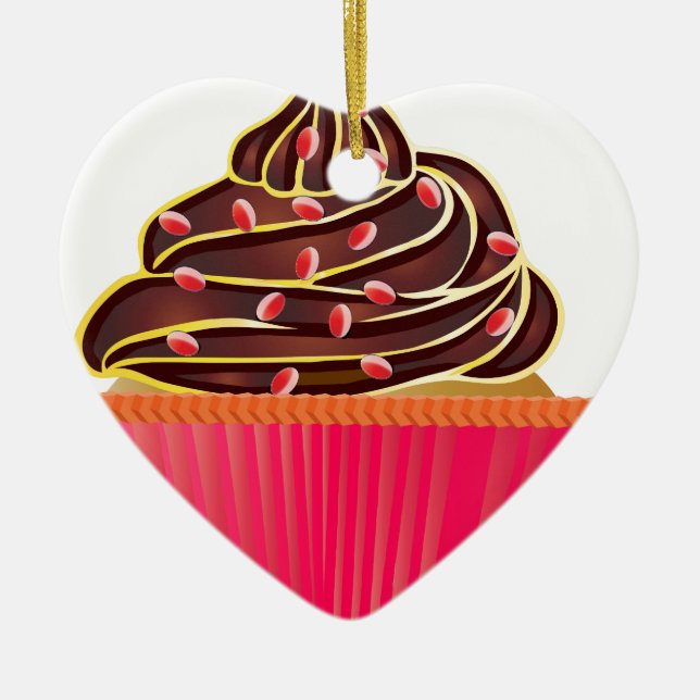 Cupcakes Ceramic Ornament (Front)