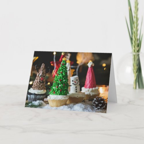 Cupcakes Christmas Card