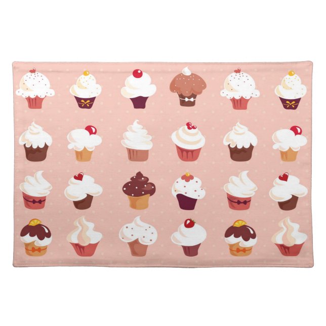 Cupcakes Cloth Placemat (Front)