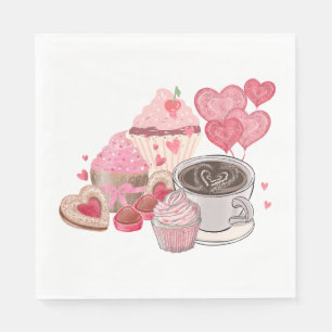 Cupcakes & Coffee Treats Napkins