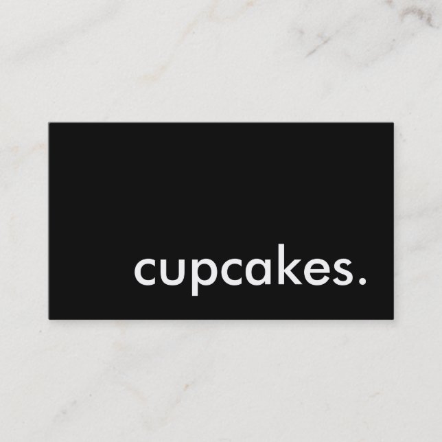 cupcakes. (color customizable) business card (Front)