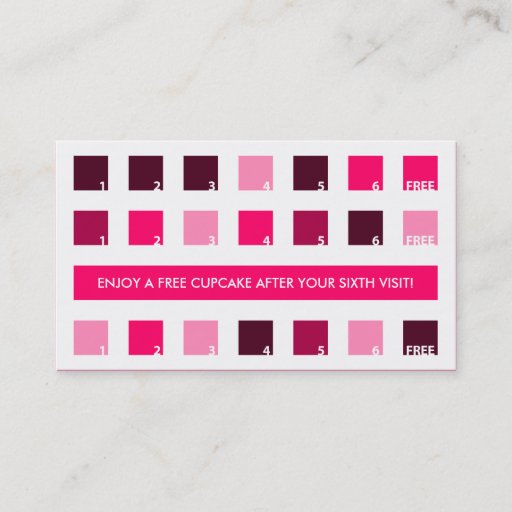 Customizable CUPCAKES customer appreciation (mod squares) Business Card Templates
