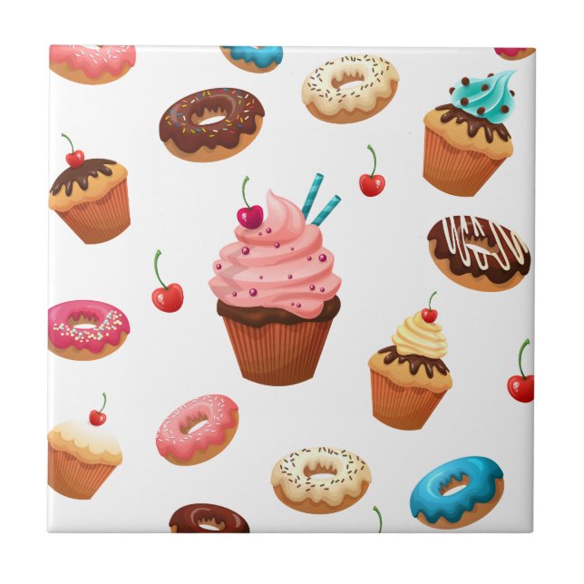 Cupcakes Donuts Tile (Front)