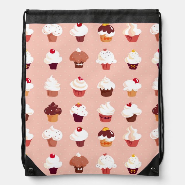 Cupcakes Drawstring Bag (Front)
