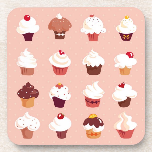Cupcakes Drink Coaster (Front)