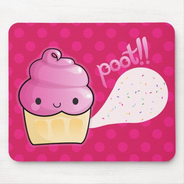 Cupcakes Fart Sprinkles Pink Mouse Pad (Front)