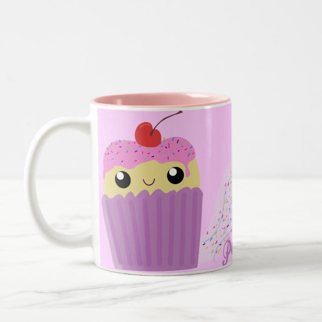 Cupcakes Fart Sprinkles Two-Tone Coffee Mug (Left)