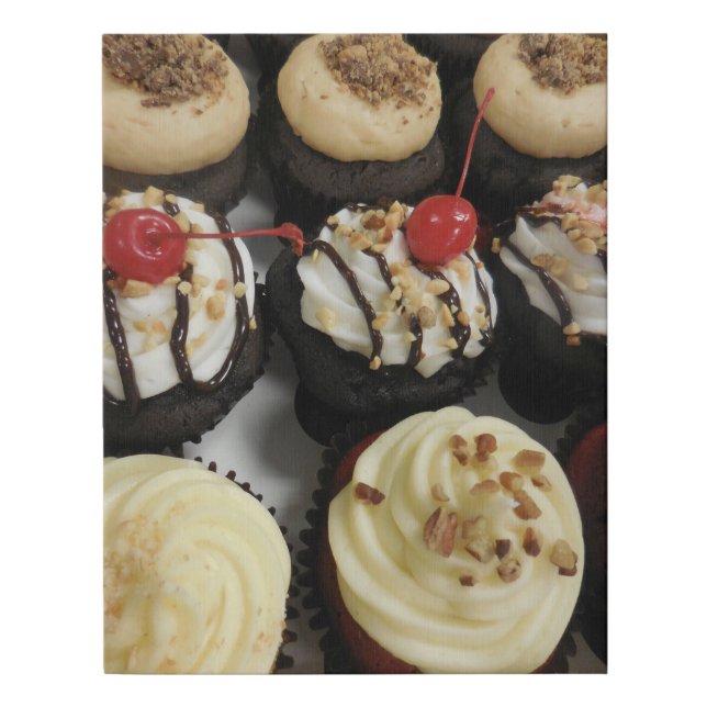 Cupcakes Faux Canvas Print (Front)