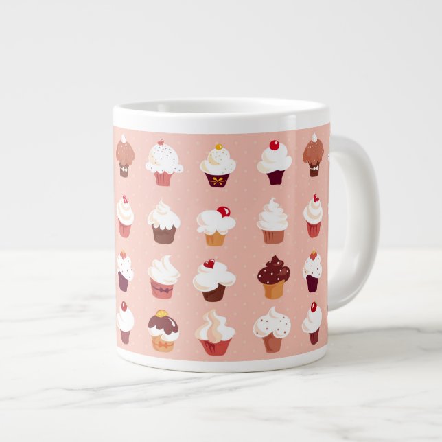 Cupcakes Giant Coffee Mug (Front Right)