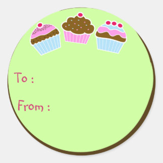 Cupcakes Gift Tag Sticker