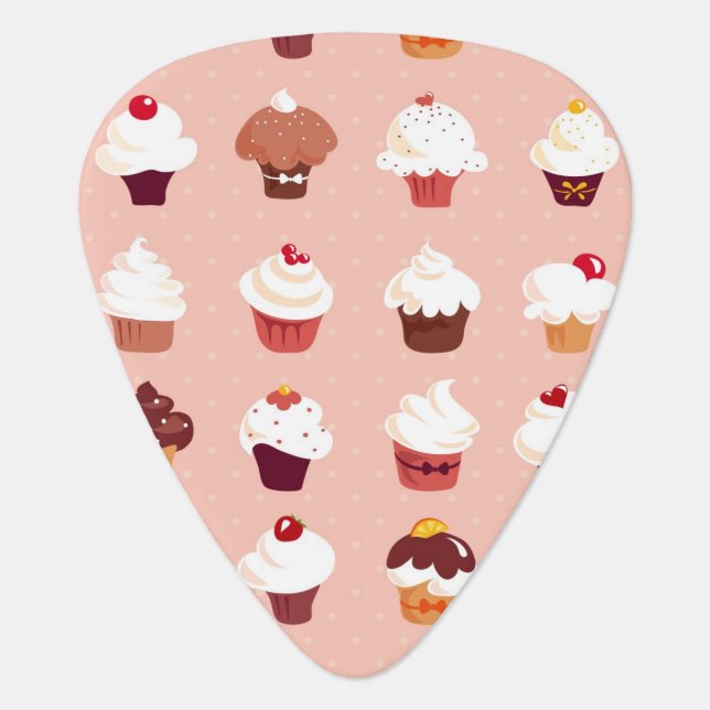 Cupcakes Guitar Pick (Front)