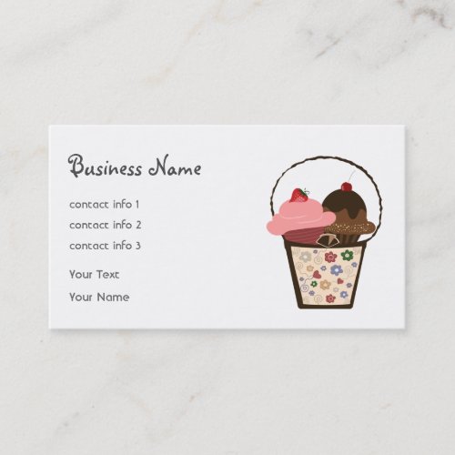 Cupcakes in the Basket Business Card