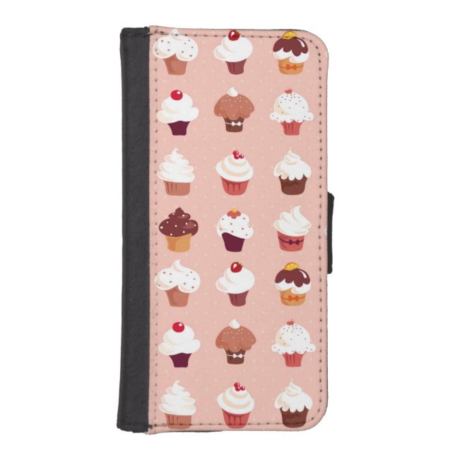 Cupcakes iPhone Wallet Case (Front)