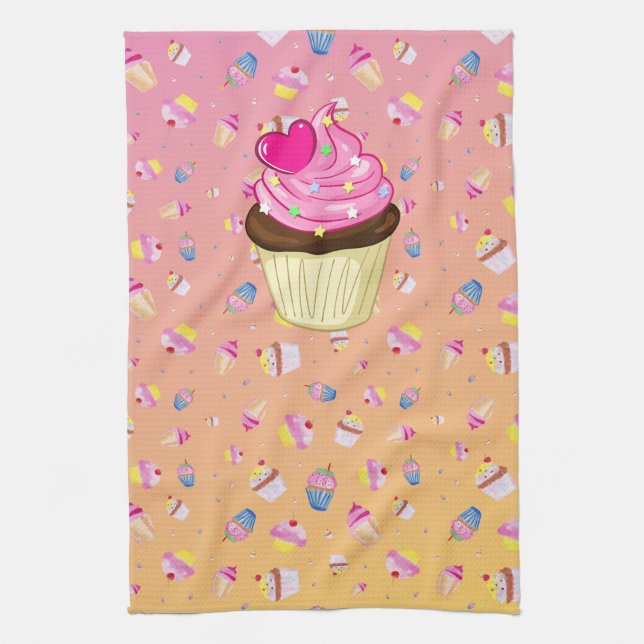 Cupcakes Kitchen Towel (Vertical)