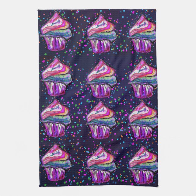 Cupcakes  kitchen towel (Vertical)