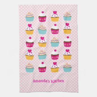 Cupcakes Kitchen Towels