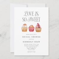 Cupcakes Love Is So Sweet Bridal Shower