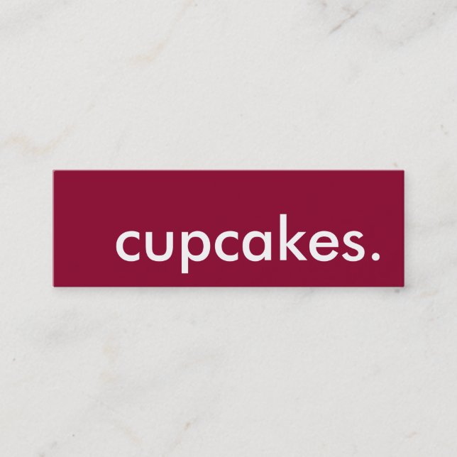 cupcakes. loyalty punch card (Front)