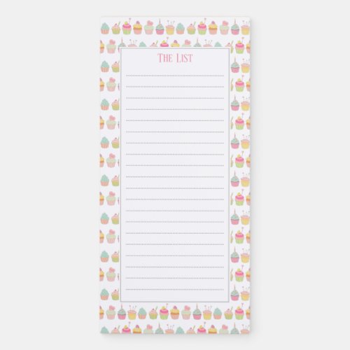 Cupcakes Magnetic Notepad