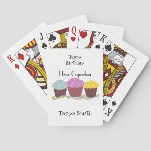 Cupcakes Make Me Happy Poker Cards